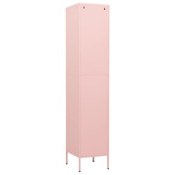 Armoire à casiers Rose 35x46x180 cm Acier 