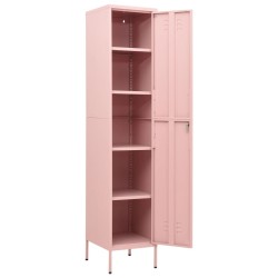 Armoire à casiers Rose 35x46x180 cm Acier 