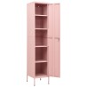 Armoire à casiers Rose 35x46x180 cm Acier 
