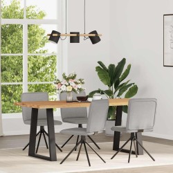 Chaises à manger lot de 4 gris nuage tissu 