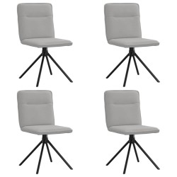 Chaises à manger lot de 4 gris nuage tissu 
