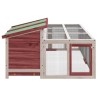 Clapier moka 144x123x67,5 cm bois de pin massif 