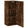 Meuble TV mural chêne fumé 40,5x30x90 cm bois d'ingénierie 