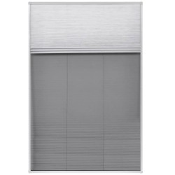 Moustiquaire plissée pour fenêtre et store Aluminium 80 x 120cm  
