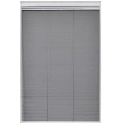Moustiquaire plissée pour fenêtre et store Aluminium 80 x 120cm  