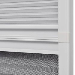 Moustiquaire plissée pour fenêtre et store Aluminium 80 x 120cm  