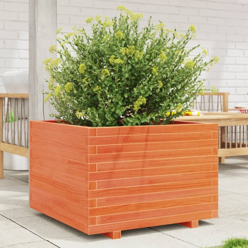Jardinière cire marron 70x70x49,5 cm bois de pin massif Jardinière cire marron 70x70x49,5 cm bois de pin massif
