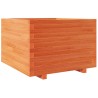 Jardinière cire marron 70x70x49,5 cm bois de pin massif 