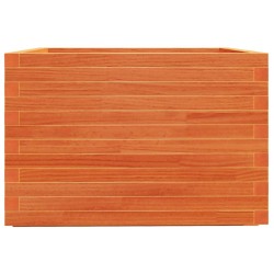 Jardinière cire marron 70x70x49,5 cm bois de pin massif 