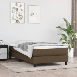 Matelas de lit à ressorts ensachés marron foncé 120x190x20 cm 