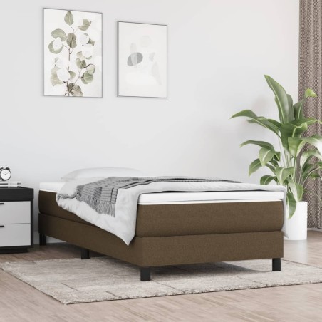 Matelas de lit à ressorts ensachés marron foncé 120x190x20 cm 