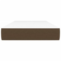 Matelas de lit à ressorts ensachés marron foncé 120x190x20 cm 