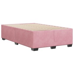 Cadre de lit sans matelas rose 120x190 cm velours 