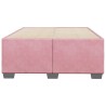 Cadre de lit sans matelas rose 120x190 cm velours 