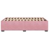 Cadre de lit sans matelas rose 120x190 cm velours 