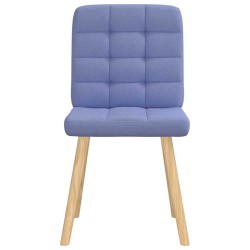 Chaises à manger lot de 4 bleu jean tissu 