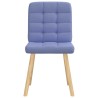 Chaises à manger lot de 4 bleu jean tissu 