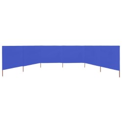 Paravent 6 panneaux Tissu 800 x 80 cm Bleu azuré 