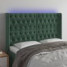 Tête de lit à LED Vert foncé 147x16x118/128 cm Velours 