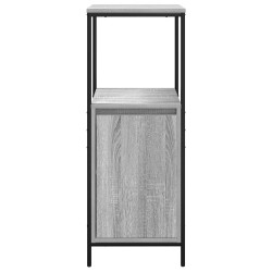 Meuble de salle de bain avec étagères sonoma gris 36x35x95 cm 