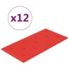 Panneaux muraux 12 pcs Rouge 60x30 cm Similicuir 2,16 m² 