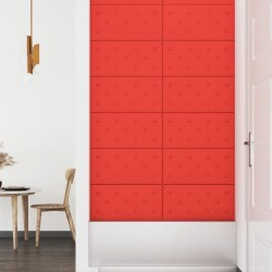 Panneaux muraux 12 pcs Rouge 60x30 cm Similicuir 2,16 m² 