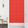 Panneaux muraux 12 pcs Rouge 60x30 cm Similicuir 2,16 m² 
