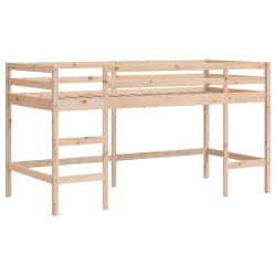 Lit mezzanine enfants avec tunnel sans matelas 80x200 cm 