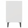Tables de chevet avec pieds en métal 2 pcs blanc 40x30x50 cm 