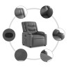 Fauteuil inclinable Gris Similicuir 