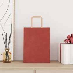 Sacs en papier 250 pcs avec poignées rouge 21x11x28 cm 