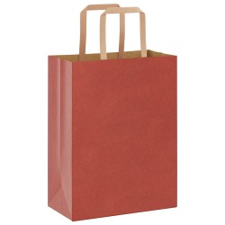 Sacs en papier 250 pcs avec poignées rouge 21x11x28 cm 