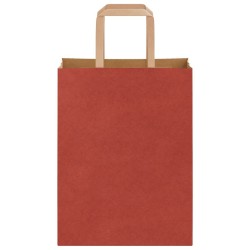 Sacs en papier 250 pcs avec poignées rouge 21x11x28 cm 