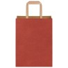 Sacs en papier 250 pcs avec poignées rouge 21x11x28 cm 