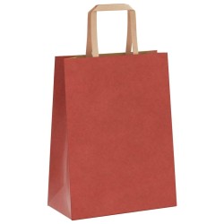 Sacs en papier 250 pcs avec poignées rouge 21x11x28 cm 