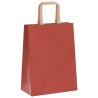 Sacs en papier 250 pcs avec poignées rouge 21x11x28 cm 