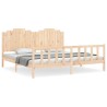 Cadre de lit sans matelas 200x200 cm bois massif de pin 