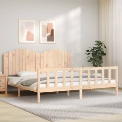 Cadre de lit sans matelas 200x200 cm bois massif de pin 
