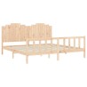 Cadre de lit sans matelas 200x200 cm bois massif de pin 