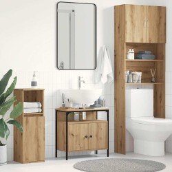 Armoire lavabo de salle de bain chêne artisanal 60x30x60 cm 