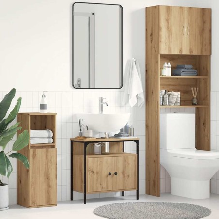 Armoire lavabo de salle de bain chêne artisanal 60x30x60 cm 
