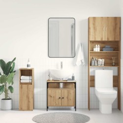 Armoire lavabo de salle de bain chêne artisanal 60x30x60 cm 