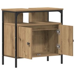 Armoire lavabo de salle de bain chêne artisanal 60x30x60 cm 