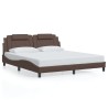 Cadre de lit sans matelas marron 180x200 cm similicuir 