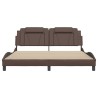 Cadre de lit sans matelas marron 180x200 cm similicuir 