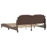 Cadre de lit sans matelas marron 180x200 cm similicuir 