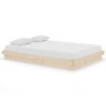 Cadre de lit Bois massif 140x200 cm 