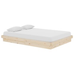 Cadre de lit Bois massif 140x200 cm 