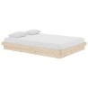 Cadre de lit Bois massif 140x200 cm 
