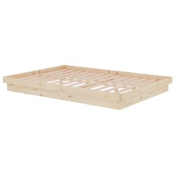 Cadre de lit Bois massif 140x200 cm 